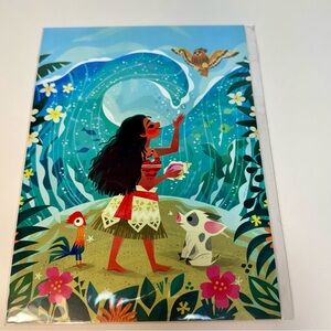 NWT. Disney Parks Wonderground Gallery Moana Postcard by Joey Chou